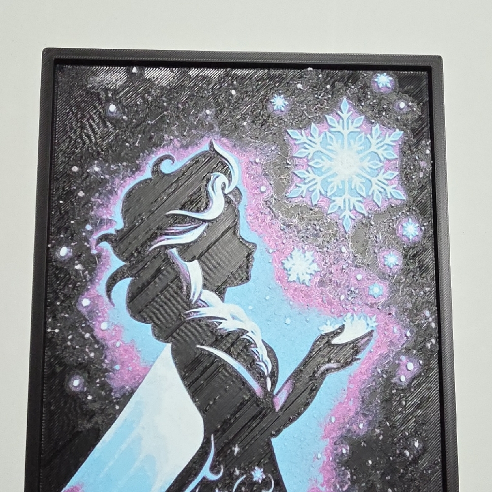 Frozen Elsa Inspired Framed Silhouette Art